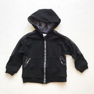 Zara NWT black athletic zip up hoodie/jacket 2/3T